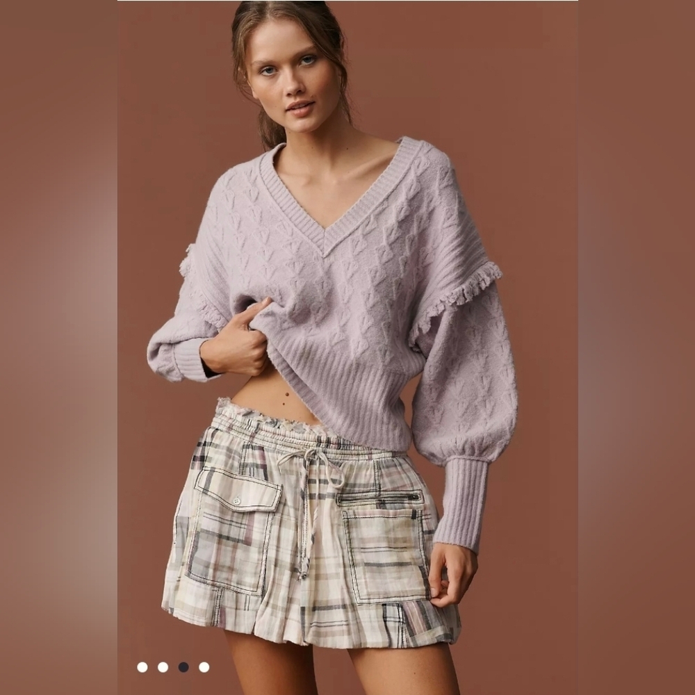 Pilcro Anthropologie Plaid Mini Bubble Skirt Medium American heritage Academia